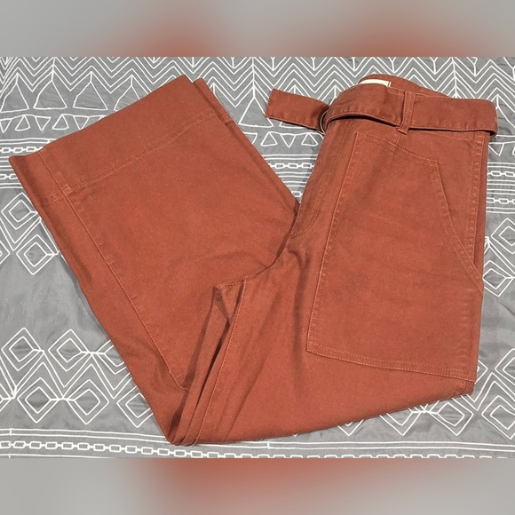 Madewell Denim - Madewell High Waisted Utility Wide Leg Cropped Jeans Size 27